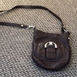 B Makowsky Brown Cross Body Bag